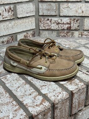 Sperry Top-Sider Authentic Original 2-Eye Leather Boat Shoes Tan Women’s 8